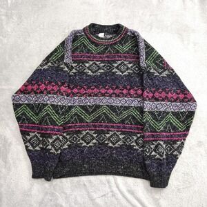 Vintage 90's Kennington Wool Blend Sweater Cosby Grandpa‎ Men's L Made in Italy